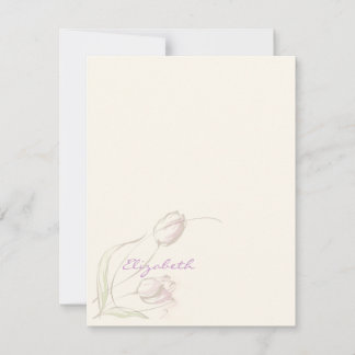 Gracnice Tulips Personal Stationery Anteckningskort