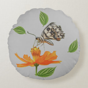 "Gracnice Vingar: A Butterfly in Bloom Rund Kudde