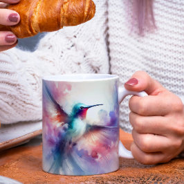 Gracval Hummingbird i vattenfärg Kaffemugg