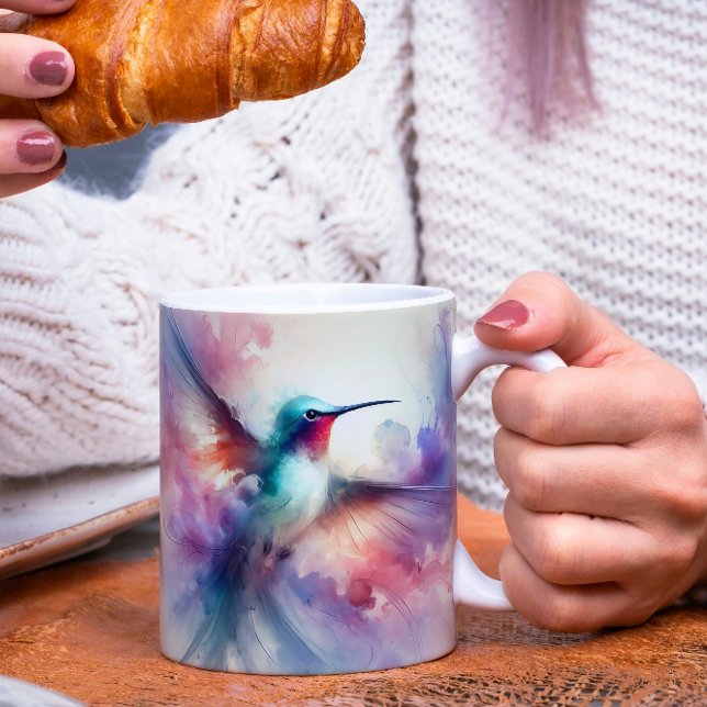 Gracval Hummingbird i vattenfärg Kaffemugg (Skapare uppladdad)