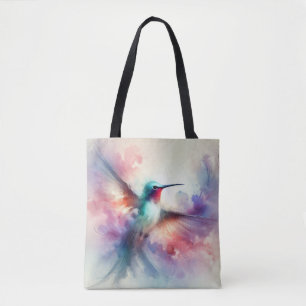 Gracval Hummingbird i vattenfärg Tygkasse