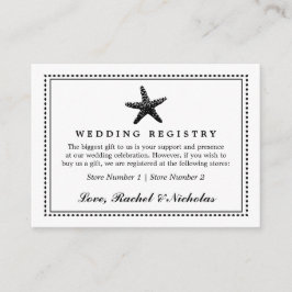 Gracval Starfish Classic Black | Giftregister Tilläggskort