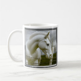 Gracval White Horse Kaffemugg