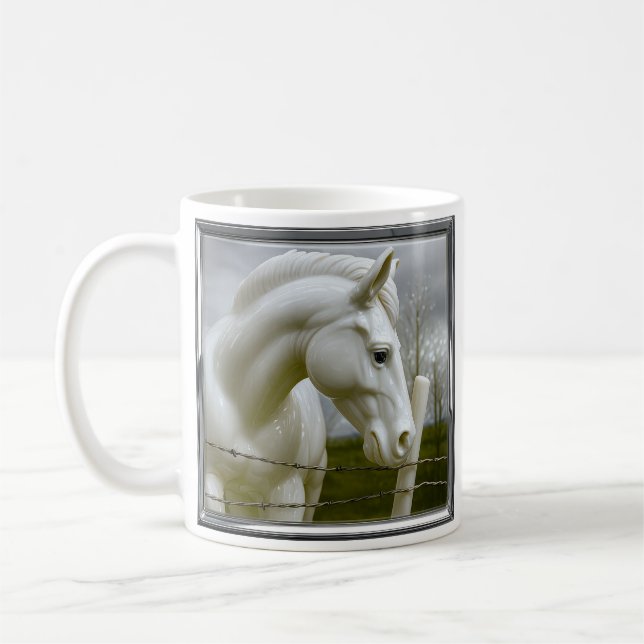 Gracval White Horse Kaffemugg (Vänster)