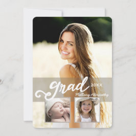 Grad2016 Modern Girl Photo Studenten-meddelande Inbjudningar