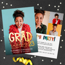 Grad 2023 fet examensfest 4 foto guld