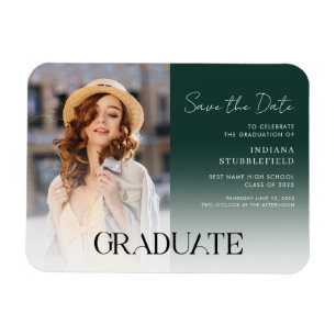 Grad 2023 Photo Studenten Spara datumet Magnet