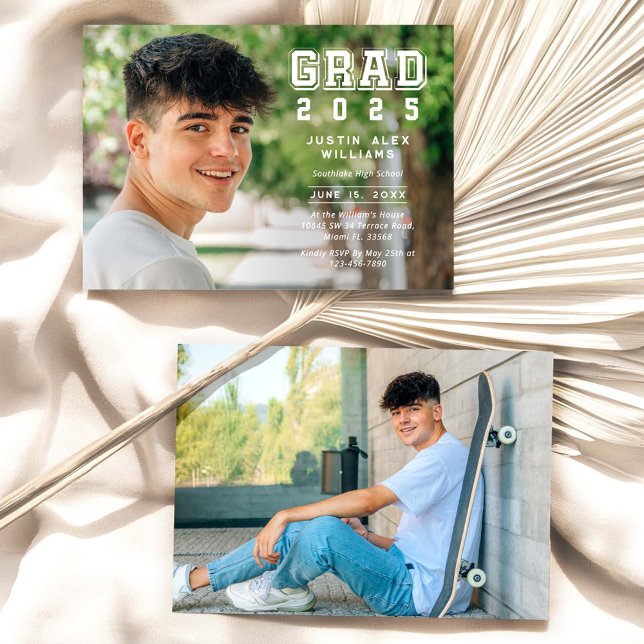 Grad 2 Photo Modern Studenten Inbjudningar (Skapare uppladdad)