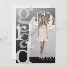 GRAD Arch Photo Ombre Studenten-meddelande Tack Kort