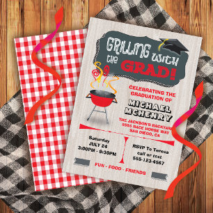 Grad BBQ-Studentfest Inbjudningar
