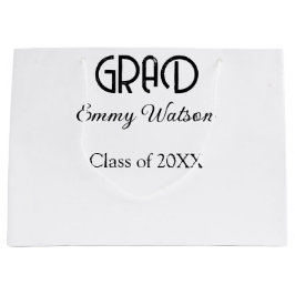 Grad bold letter graduation name class of 20XX sim