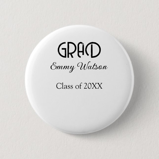 Grad bold letter graduation name class of 20XX sim Knapp (Framsida)