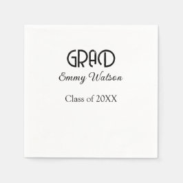 Grad bold letter graduation name class of 20XX sim Pappersservett