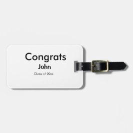 grad boylägg till gratulerar datumårstext för namn bagagebricka