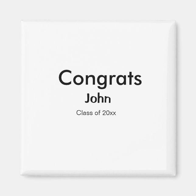 grad boylägg till gratulerar datumårstext för namn magnet (Framsidan)