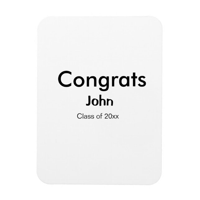 grad boylägg till gratulerar datumårstext för namn magnet (Vertikal)