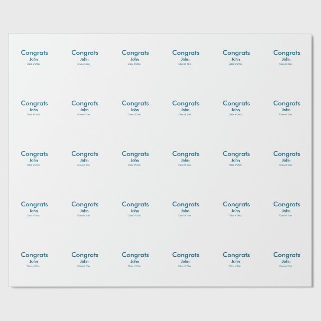 grad boylägg till gratulerar datumårstext för namn presentpapper (Platt)