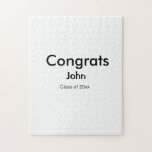 grad boylägg till gratulerar datumårstext för namn pussel<br><div class="desc">utformning</div>