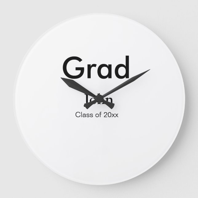 grad boylägg till gratulerar datumårstext för namn stor klocka (Framsida)