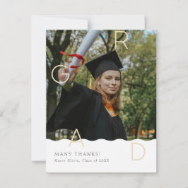 GRAD brev i folie med vågigt kant Tack Kort