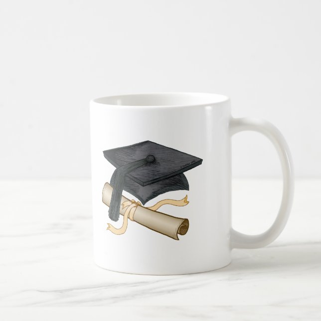 Grad Cap Diploma anpassningsbar mugg (Höger)