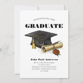 Grad Cap Diploma Studenten i den moderna Student-k Meddelande