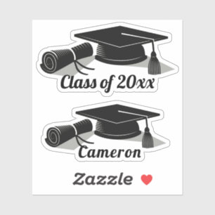 Grad Cap Diploma Studenten Klistermärken