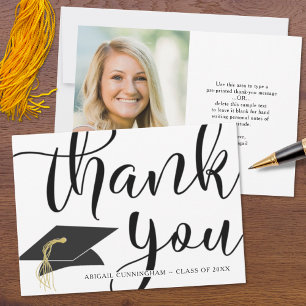Grad Cap för fotoskript i studenten TACK