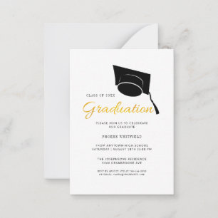 Grad Cap-inbjudan studenten 2025 Party Anteckningskort