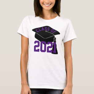 Grad Cap Lila Class of 2021 T Shirt