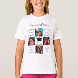 Grad Cap Många Photo Grad Keepsaké Proud Sister T Shirt