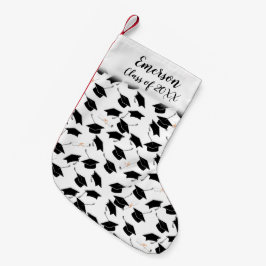 Grad Cap och Diploma Studenten Liten Julstrumpa