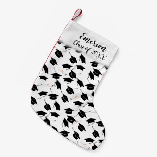 Grad Cap och Diploma Studenten Liten Julstrumpa