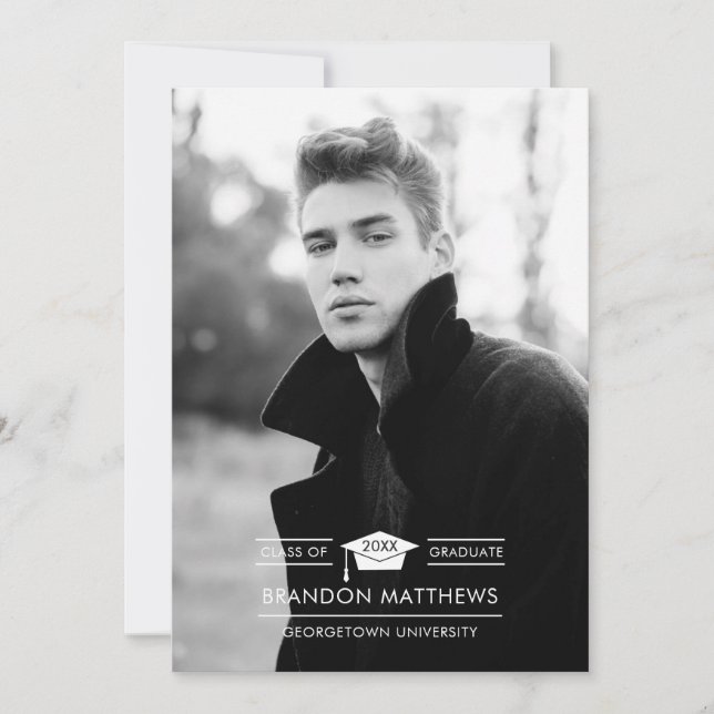 Grad Cap Photo Studenten-meddelande Meddelande (Framsida)