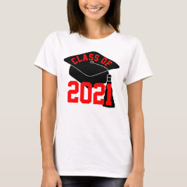 Grad Cap Red Class of 2024 T Shirt