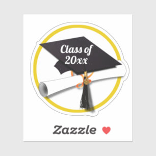 Grad Cap Studenten Klistermärken