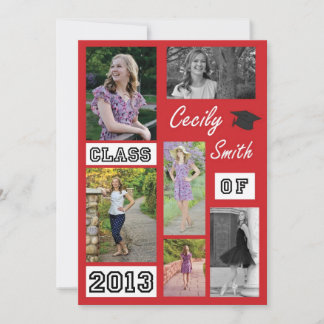 Grad Card 5x7 Cecilia Inbjudningar