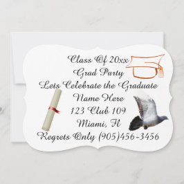 Grad Class Finare Doves Peace Personalize Namn Inbjudningar