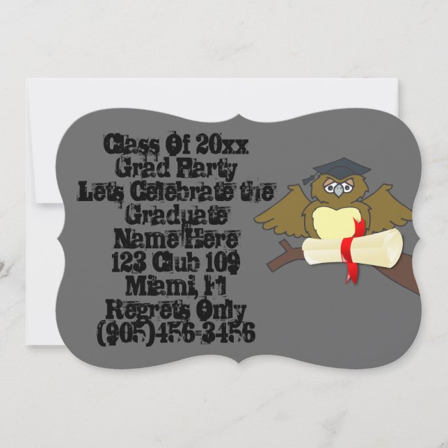 Grad Class Finare personalize Namn Destiny Persona Inbjudningar (Framsida)