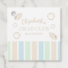 Grad Club Beach Party Gåvor Etiketter