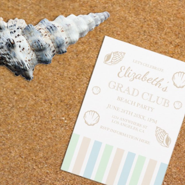 Grad Club Beach Party Inbjudningar (Skapare uppladdad)