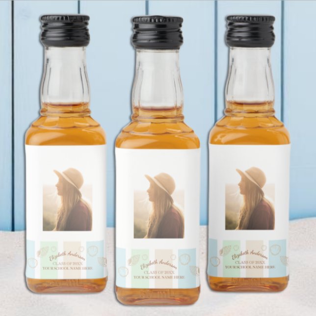 Grad Club Beach Party Spritflaskor Etikett (Skapare uppladdad)