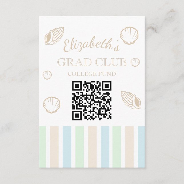 Grad Club Strandfest College Fond Tilläggskort (Framsida)