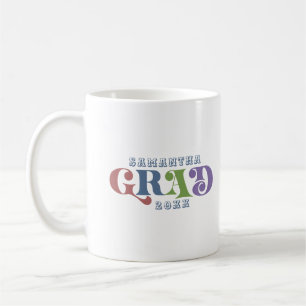 Grad Colorful Retro Typography Kaffemugg