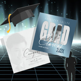 Grad Cutout Photo Gradient Blue ID898 Inbjudningar