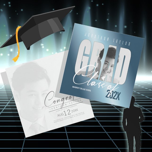 Grad Cutout Photo Gradient Blue ID898 Inbjudningar (Skapare uppladdad)