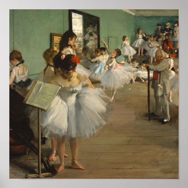 Grad Dance Class Ballet Dancers Ballerina Art Poster (Framsidan)
