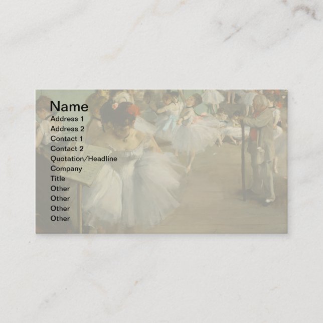 Grad Dance Class Ballet Dancers Ballerina Art Visitkort (Framsida)