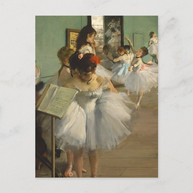 Grad Dance Class Ballet Dancers Ballerina Art Vykort (Framsida)