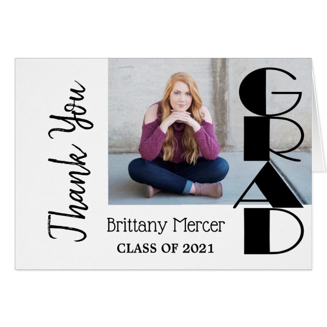 Grad DIY Photo - Tack OBS Kort (Framsidan Horizontal)